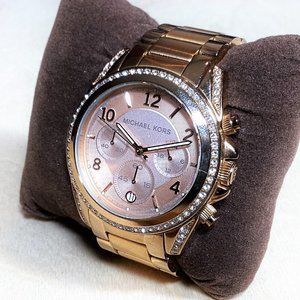 Watch, Michael Kors MK-5635 Gold Watch with Diamonds